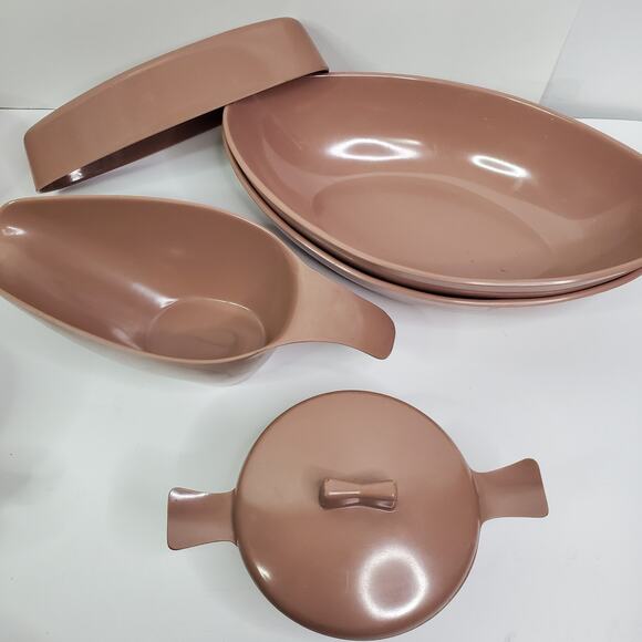 Vintage MCM Melamine Dishes Mauve Melmac marked and unmarked lot of 30-read - Picture 11 of 12